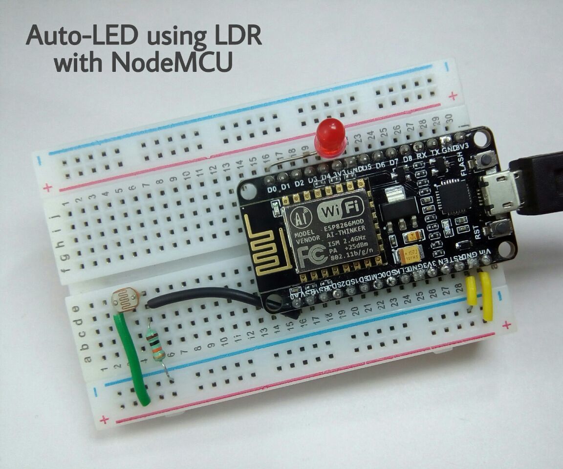 Auto-LED Using LDR With NodeMCU