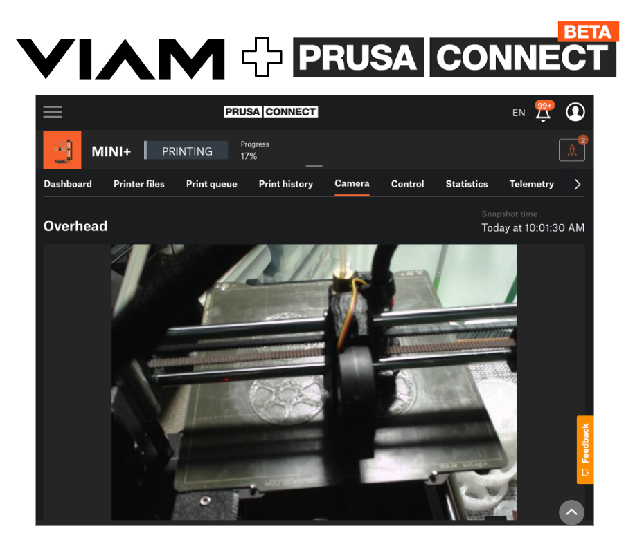 Prusa Connect Camera Server Using Viam