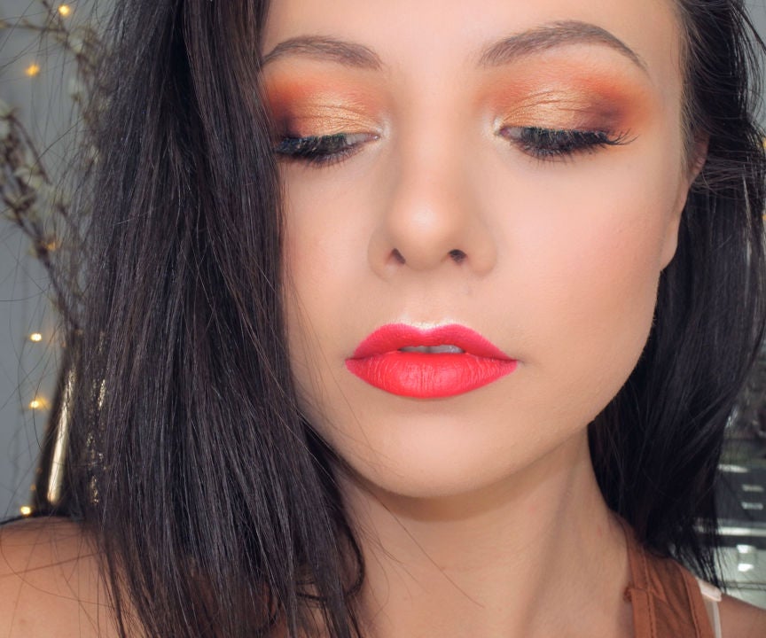 Classic Bronzy Red Lip Makeup Tutorial