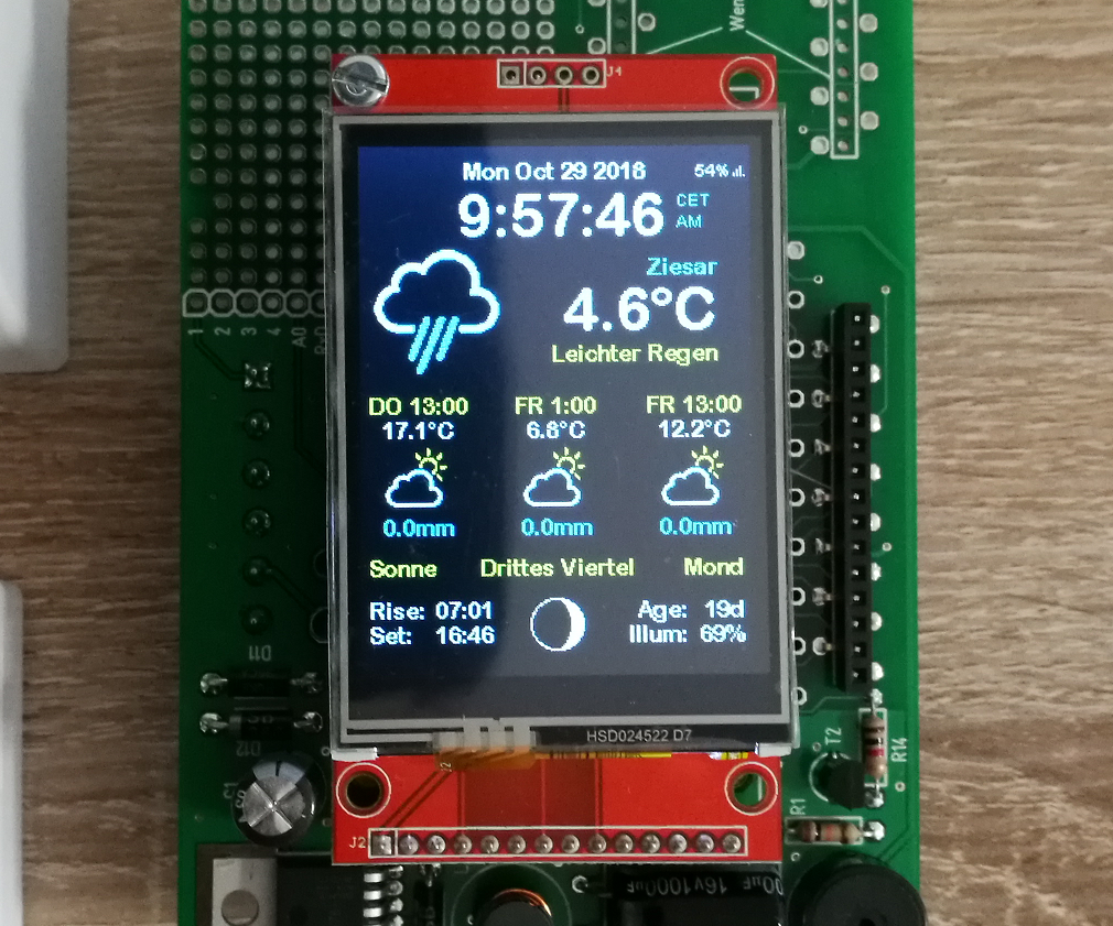 ESP8266 Colored Weather Station 