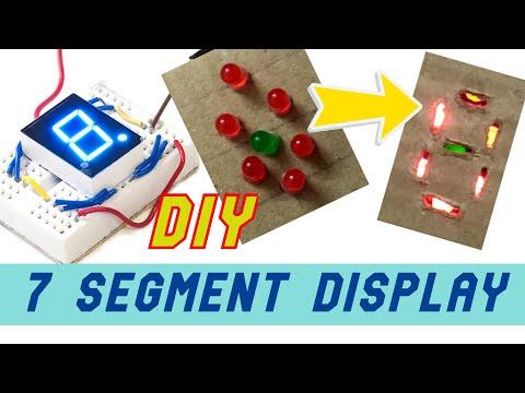 DIY 7 Segment Display With LED & Arduino | Arduino LED Interfacing | DIY 7 Segment Display From 7 LED's