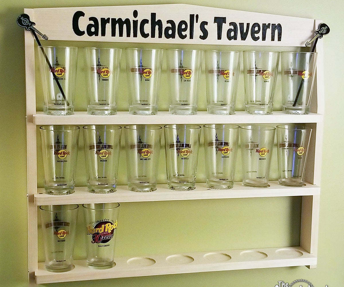 Pint Glass Display Rack