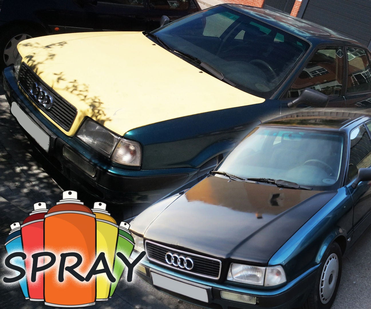 How to Paint a Car With Spray in the Street - 50$ Paint Job