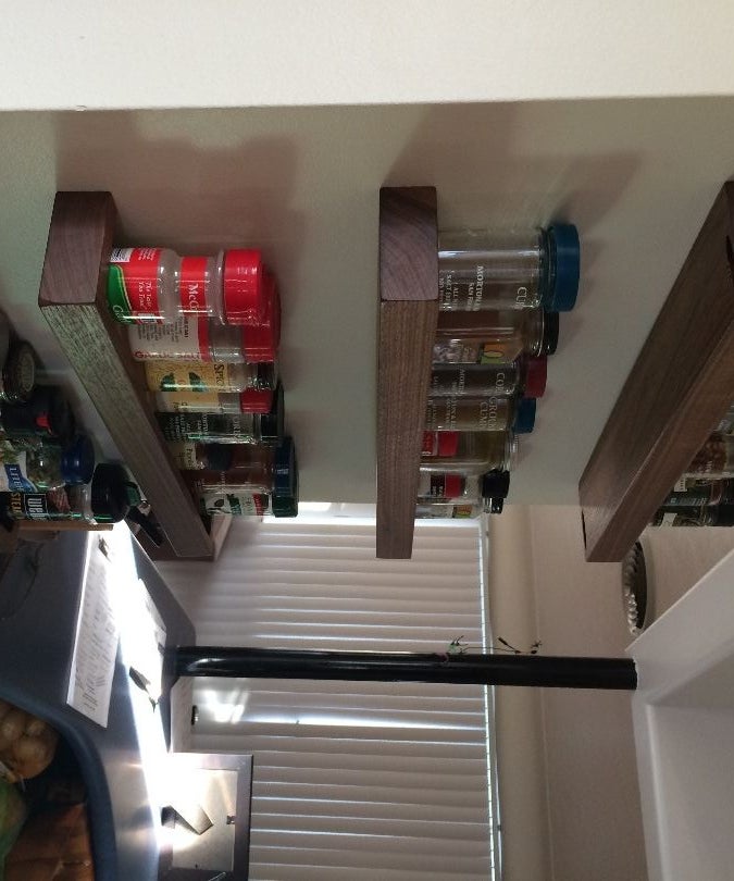 Floating Spice Shelves