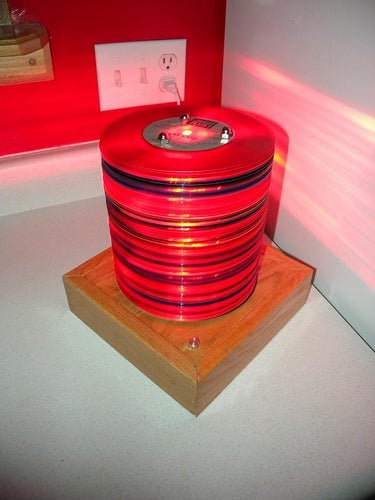 Lamp Made From Translucent 45 Records