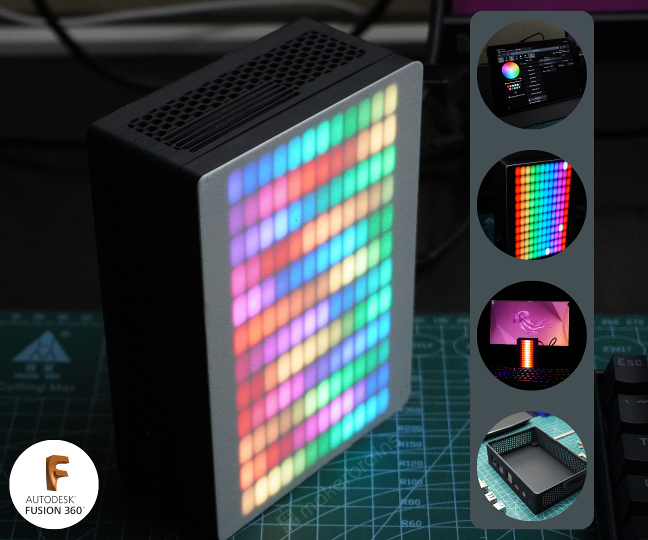 PixelPanda: a 3D Printed RGB Matrix PC Build