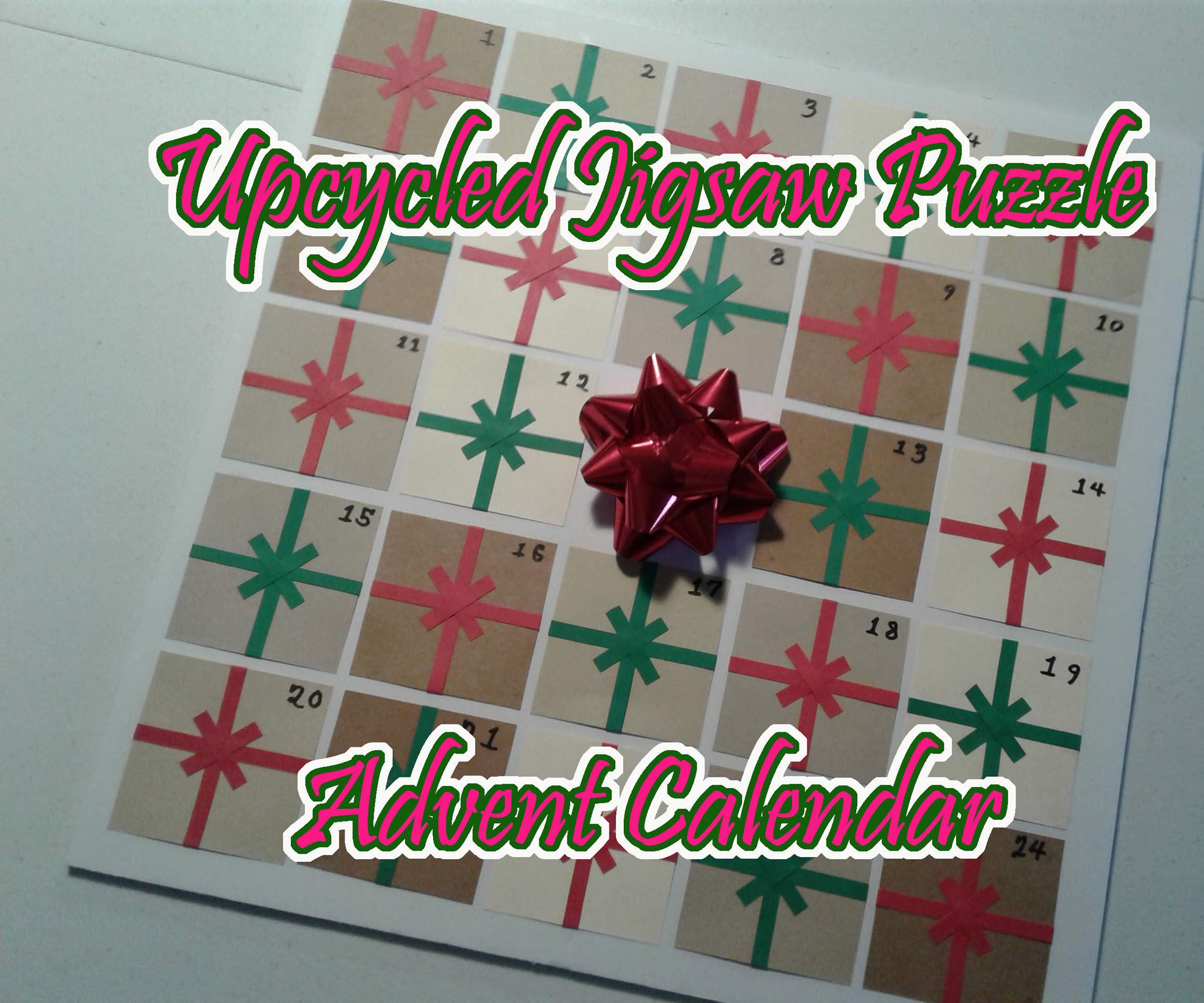 Upcycled Jigsaw Puzzle Advent Calendar
