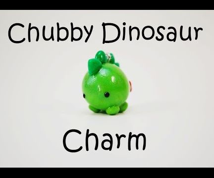  Tiny Chubby Dino Charm - Polymer Clay Video Tutorial