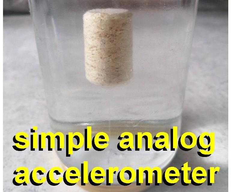 A Simple Accelerometer Made of a Glass Jar and a Cork