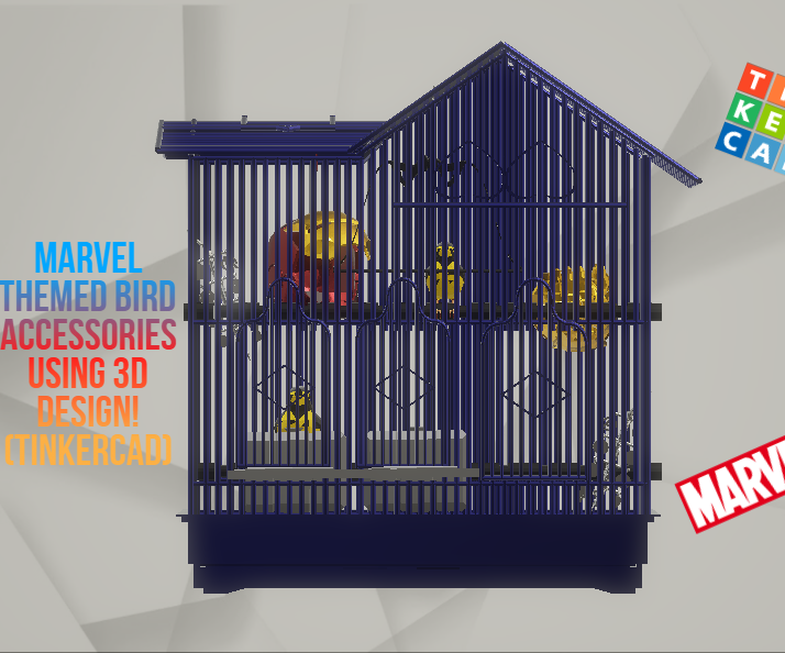 How to Make Marvel Themed Accessories for Birds Using 3D Designing! (TinkerCad)