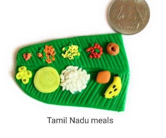 Tamil Nadu Meals Miniature Clay Craft