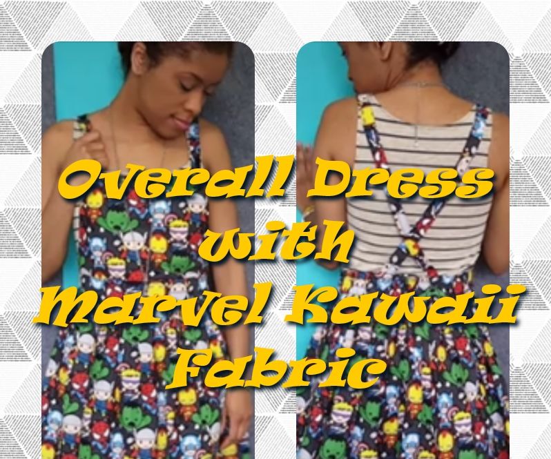 Overall Skirt With Marvel Kawaii Fabric