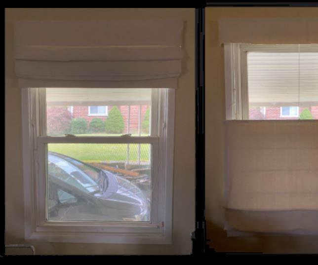 Top-Down-Bottom-Up Lined Roman Blinds / Shades