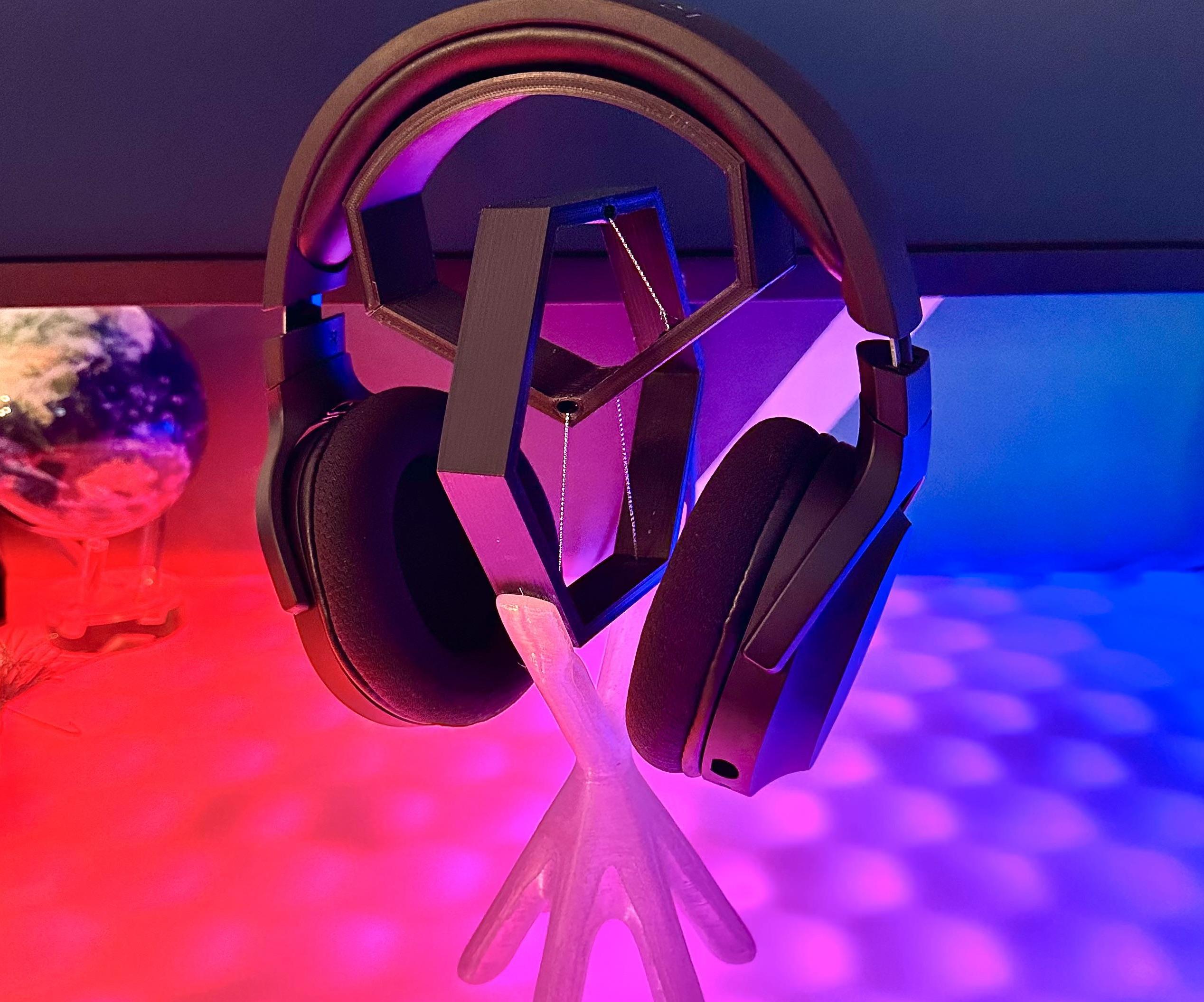 Floating Futuristic Headphone Stand Made With AI