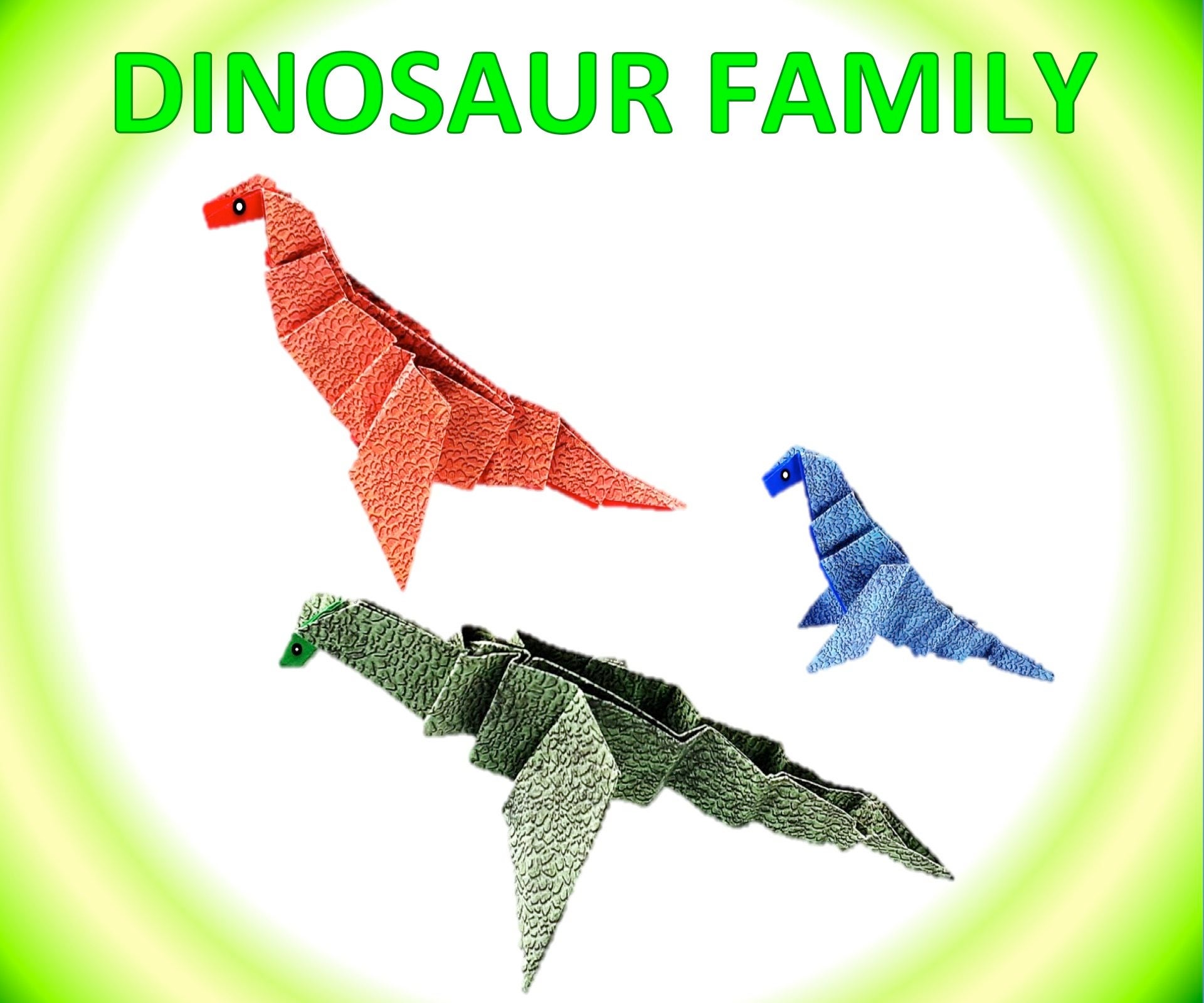 PAPER CRAFT FOR KIDS: ORIGAMI DINOSAUR (2)