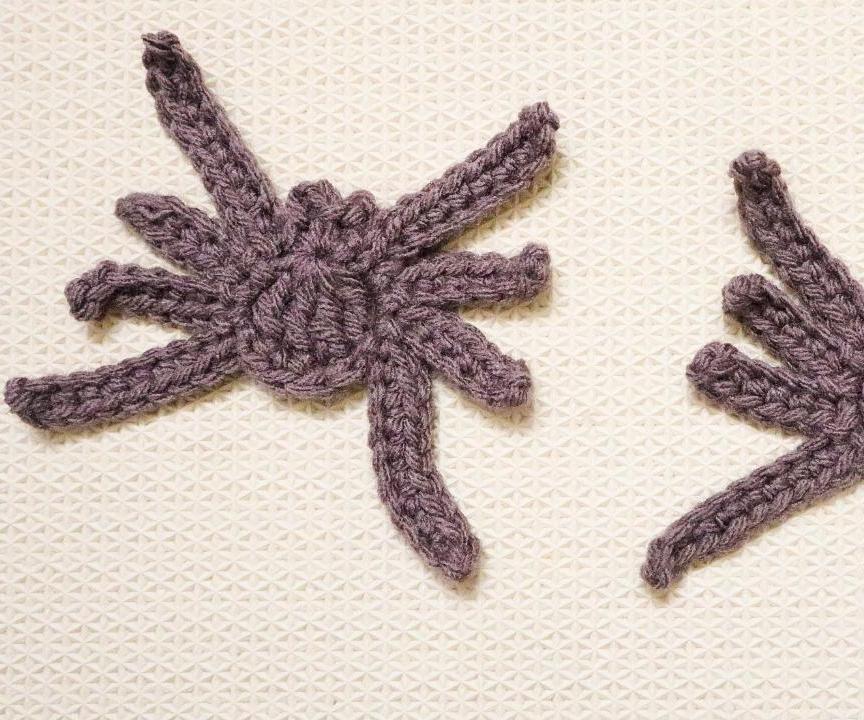 Easy Crochet Spider Applique Halloween Pattern