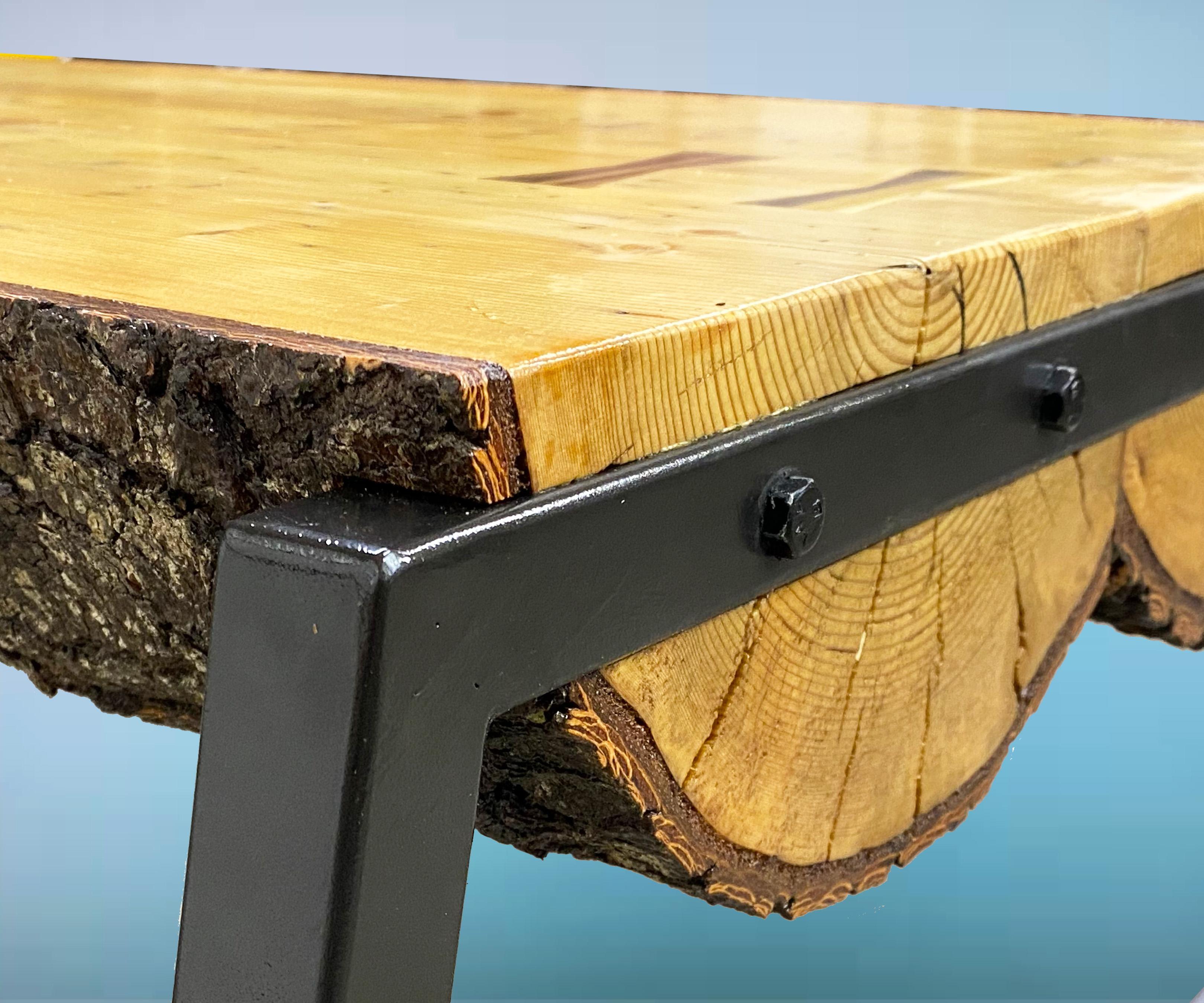 Rustic/Industrial Log Table 