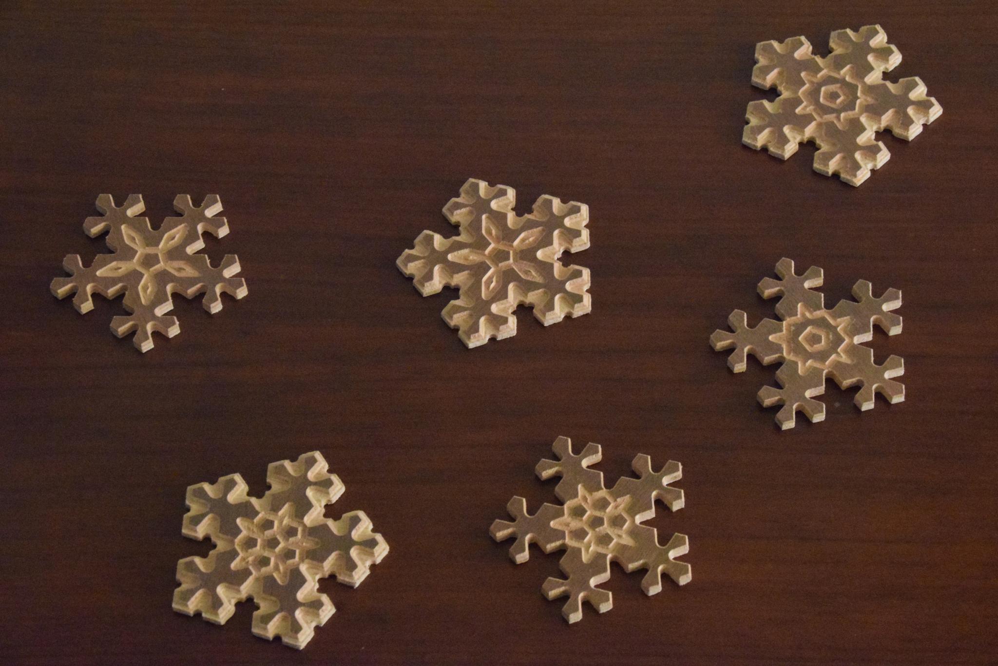 Fractal Snowflake Ornaments