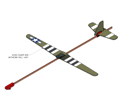 Rubber-Band Powered Balsa Wood Glider