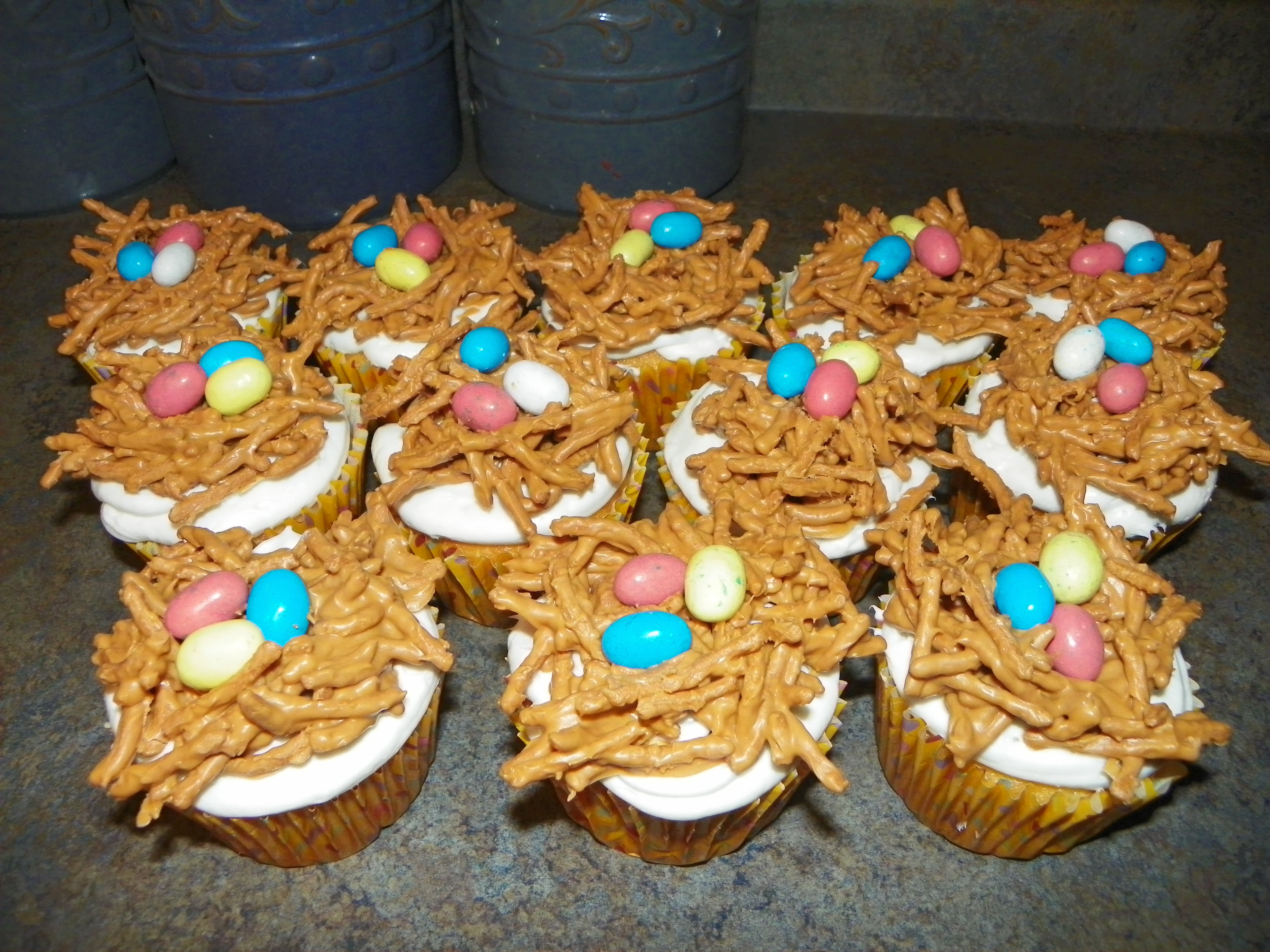 Bird Nest Cupcakes