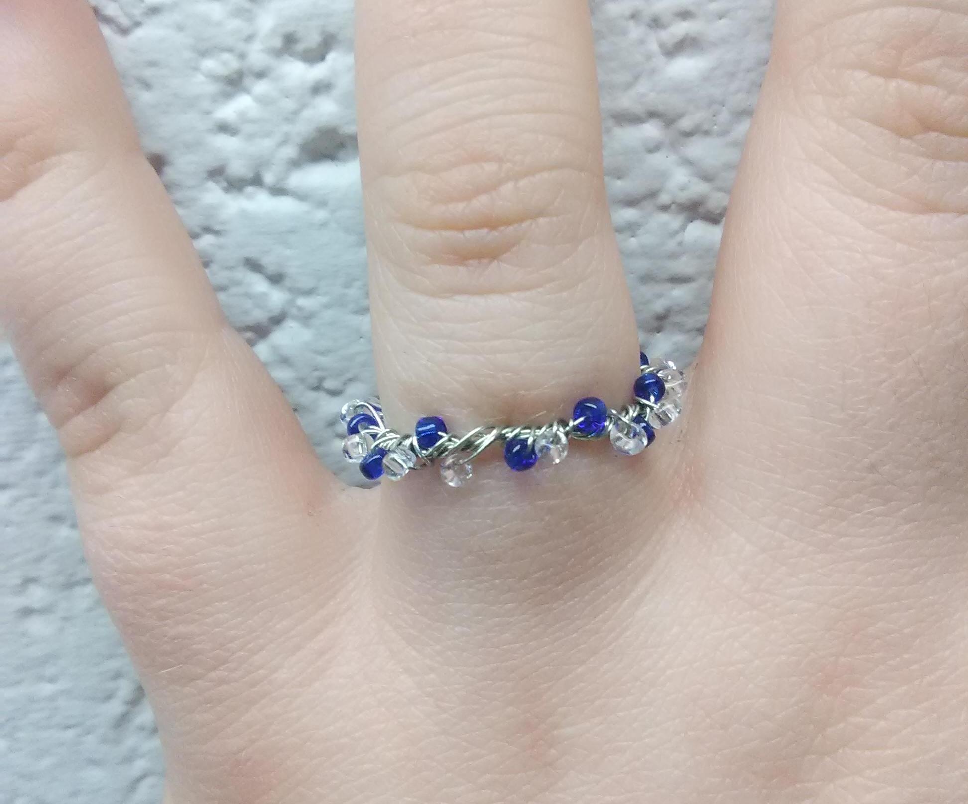 Easy But Beautiful Glass Beaded Wire Ring