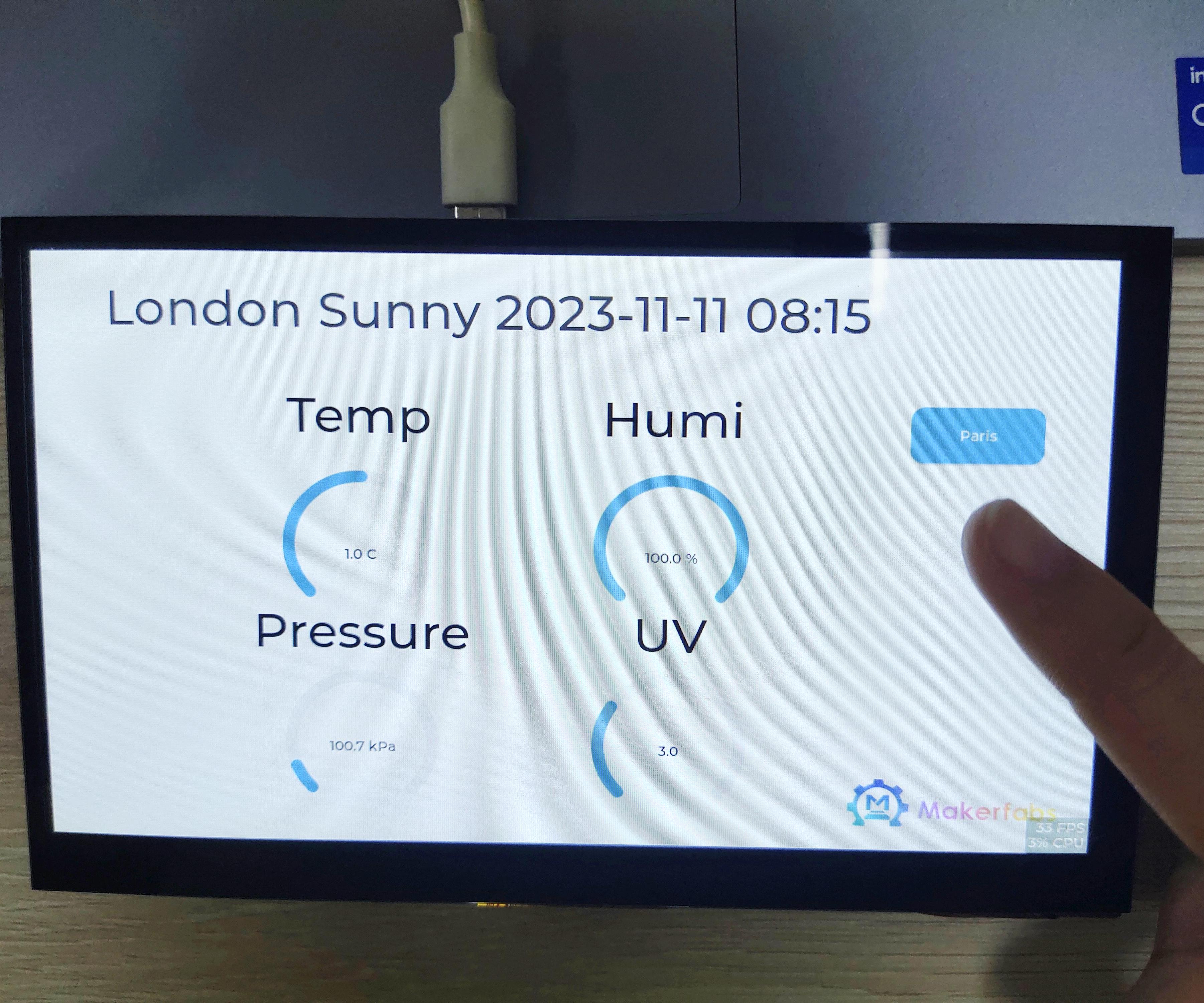 World Clock& Weather Monitoring Design With LGVL/SqureLine