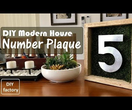 Modern House Number Plaque