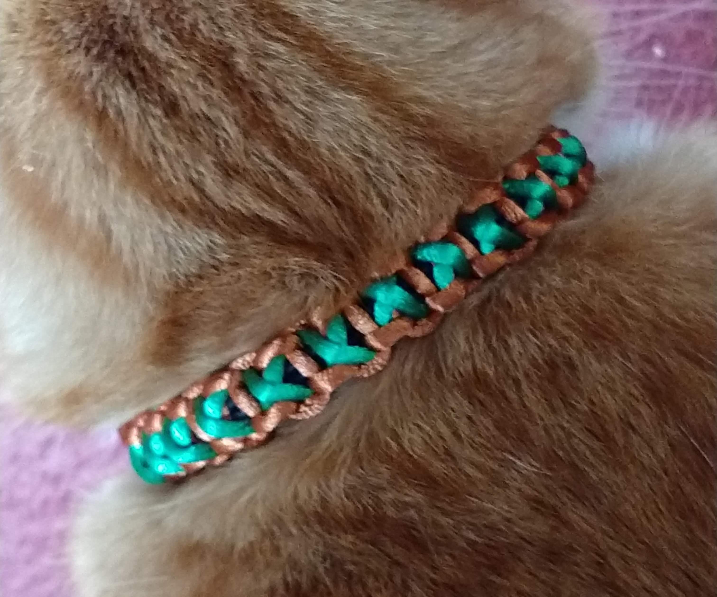 "Hugs and Kisses" Rattail Satin Elasticated Cat / Kitten Collar