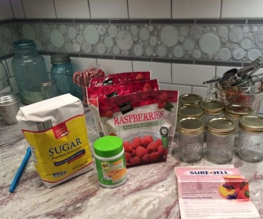 Making Cooked Raspberry Jam Using Frozen Raspberries