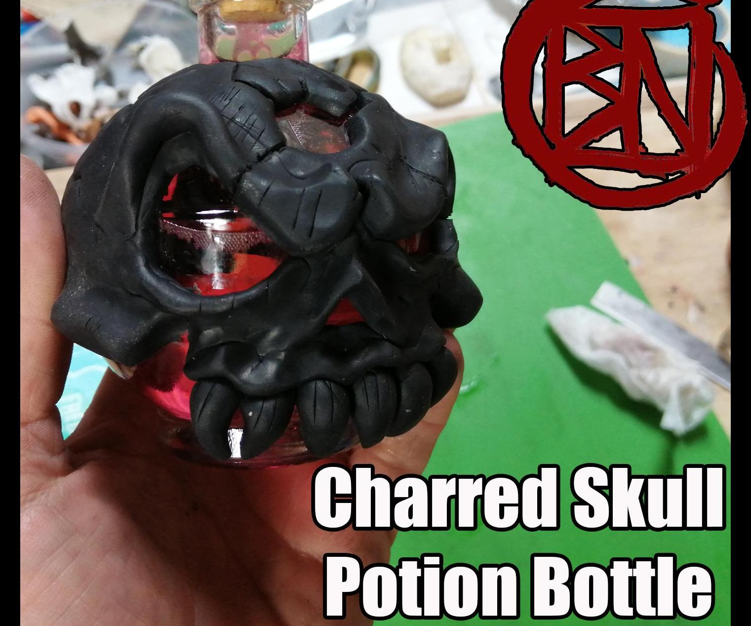 Charred Skull Potion Bottle