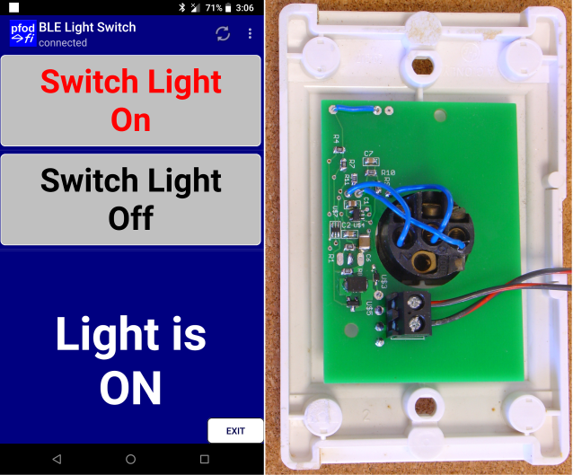 BLE LED Light Switch, 2023 -- Retrofit With Manual Override -- No Extra Wiring Required