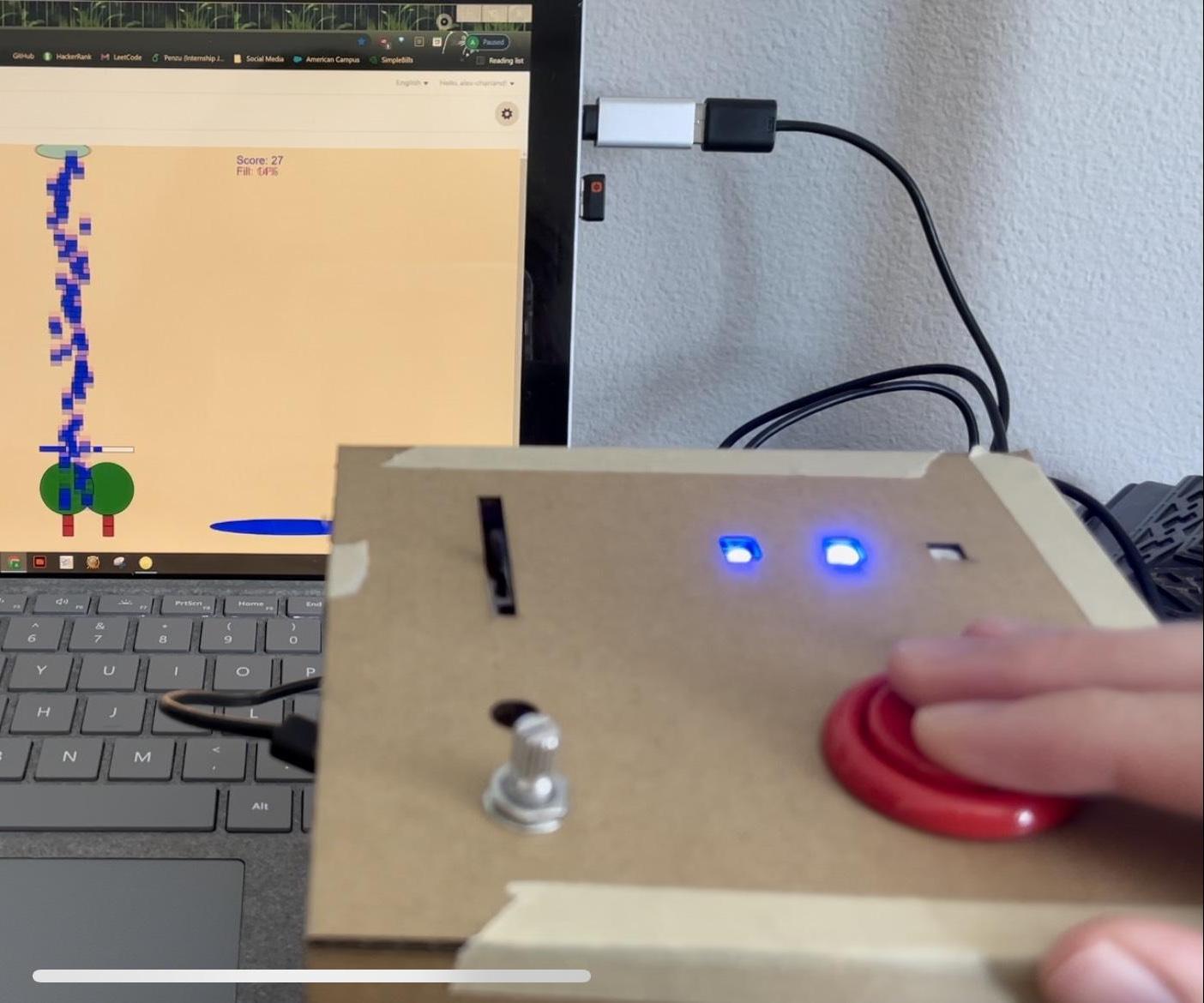 Raincloud Tree Watering Serial Controller Game With P5.js