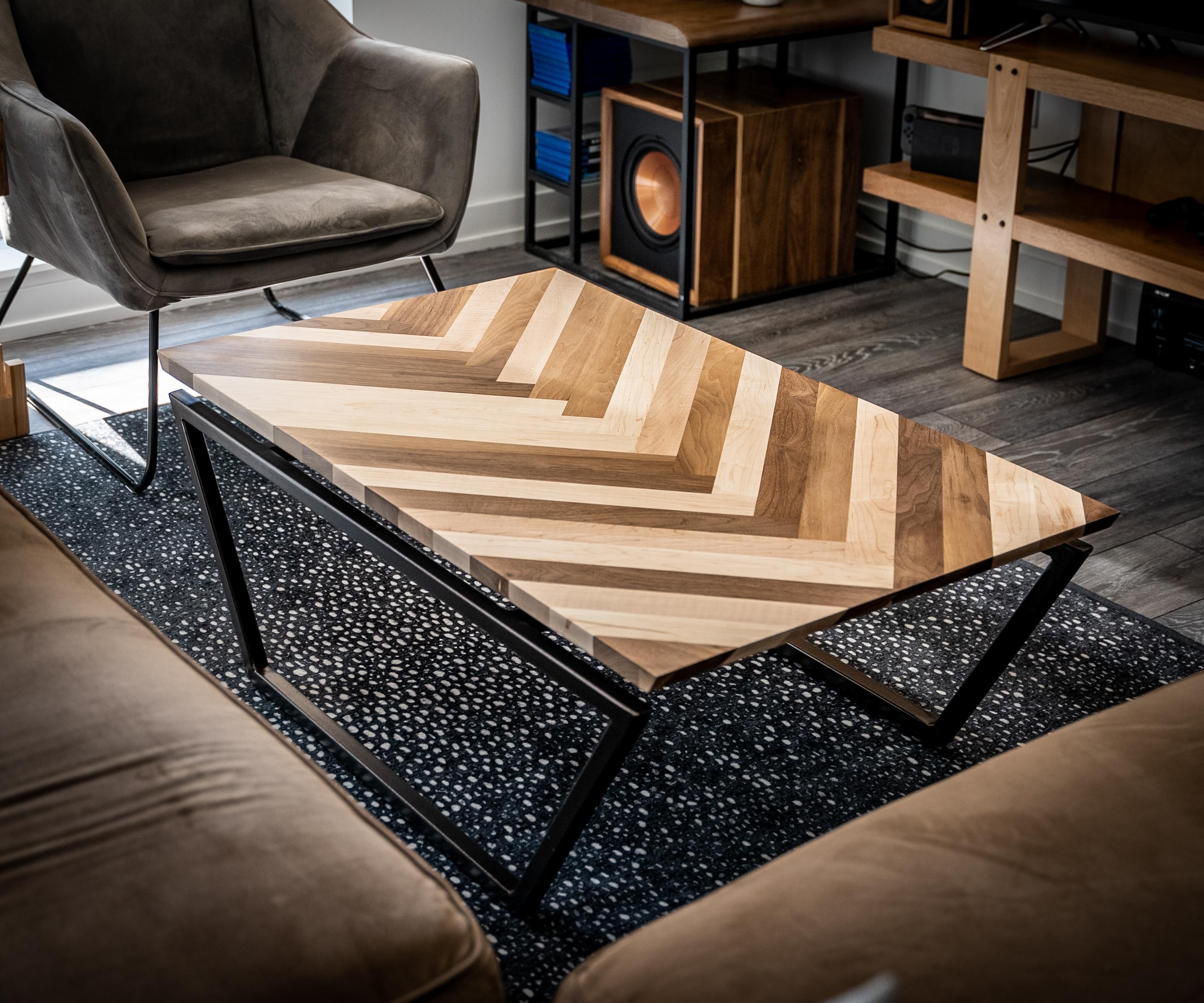 The Solid Wood Herringbone Pattern Table V2.0