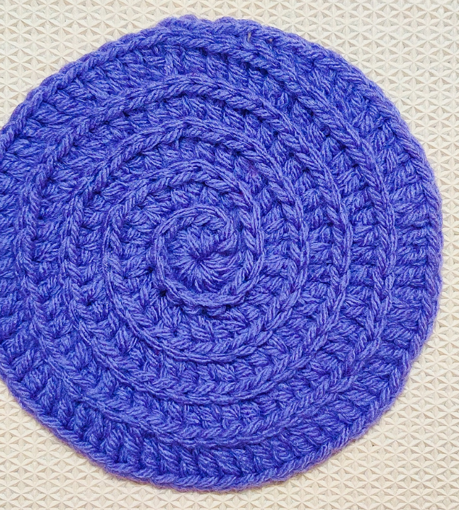 Crochet Seamless Spiral Circle With Raised Ridges