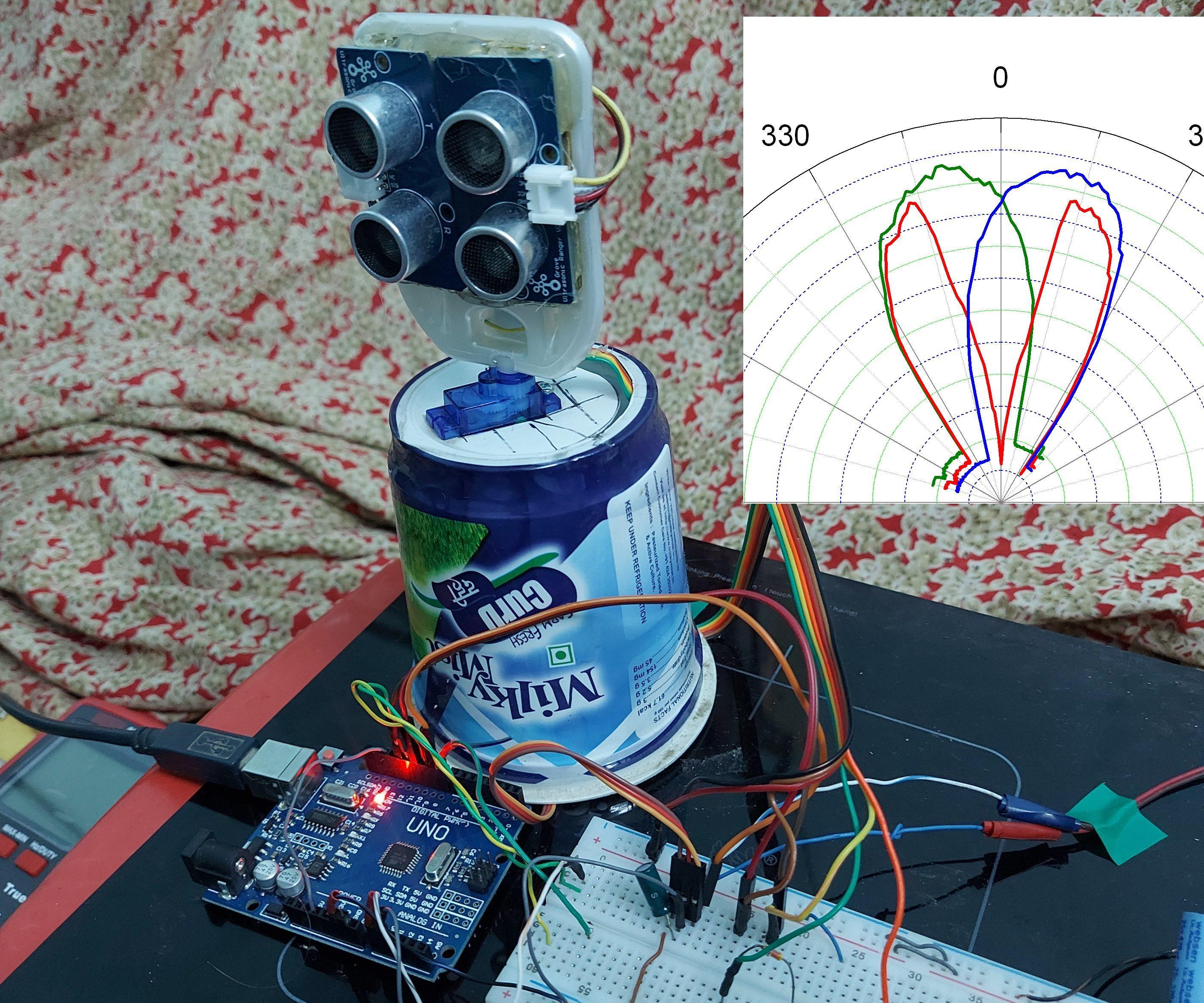 Ultrasonic Mono Pulse Tracker