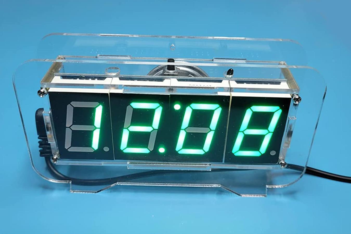 Green LED Electronic Clock DIY Kit