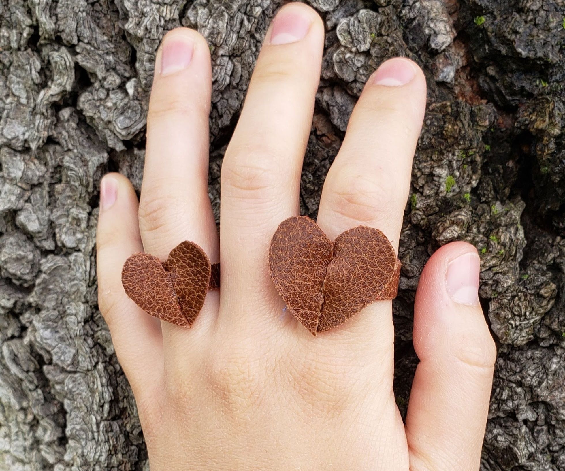 Leather Heart Ring (With Customizable Template)