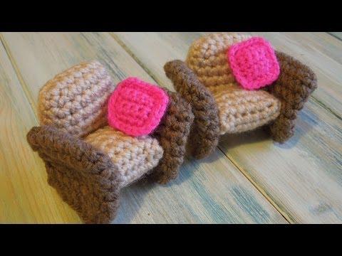 (crochet) How To - Crochet a Doll's House Armchair - Yarn Scrap Friday