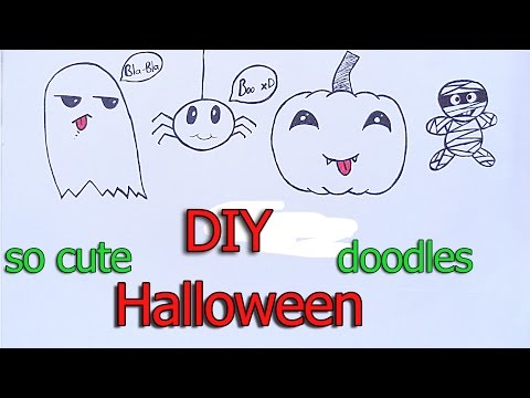 [DIY] 4 So Cute Halloween DOODLES *step by step