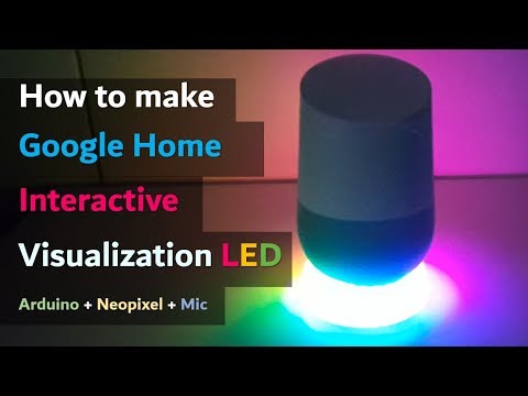 [How to make] google home visualization effect LED light (step by step, arduino)