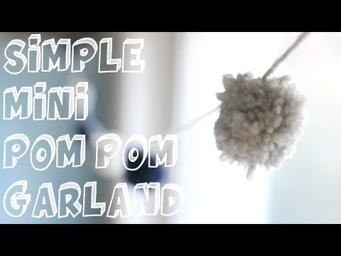 [Let's Craft] DIY Simple Mini Pom Pom Garland