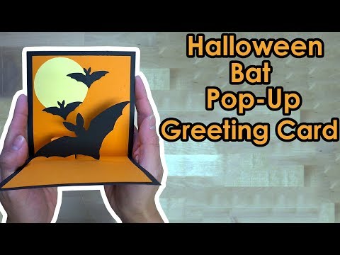 [Tutorial + Template] *FREE* Halloween Bat Greeting Card Template