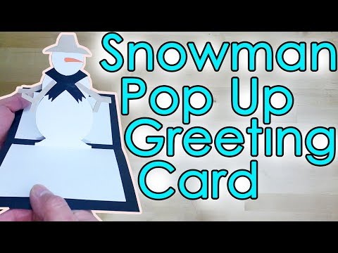 [Tutorial + Template] *FREE* Snowman Greeting Pop Up Card