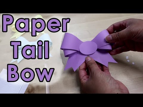 [Tutorial + Template] *Free* Easy To Make Paper Tail Bow With Step by Step Template