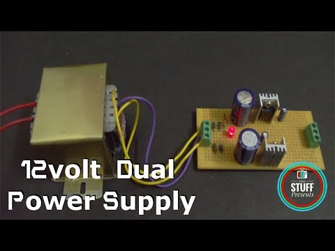 +12/-12 volt transformer based Dual  Voltage Power Supply using 7812 &amp;amp; 7912