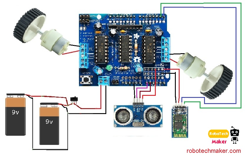 .compleat circuit digrem of arduino bluetooth obstacle avoider robot..jpg