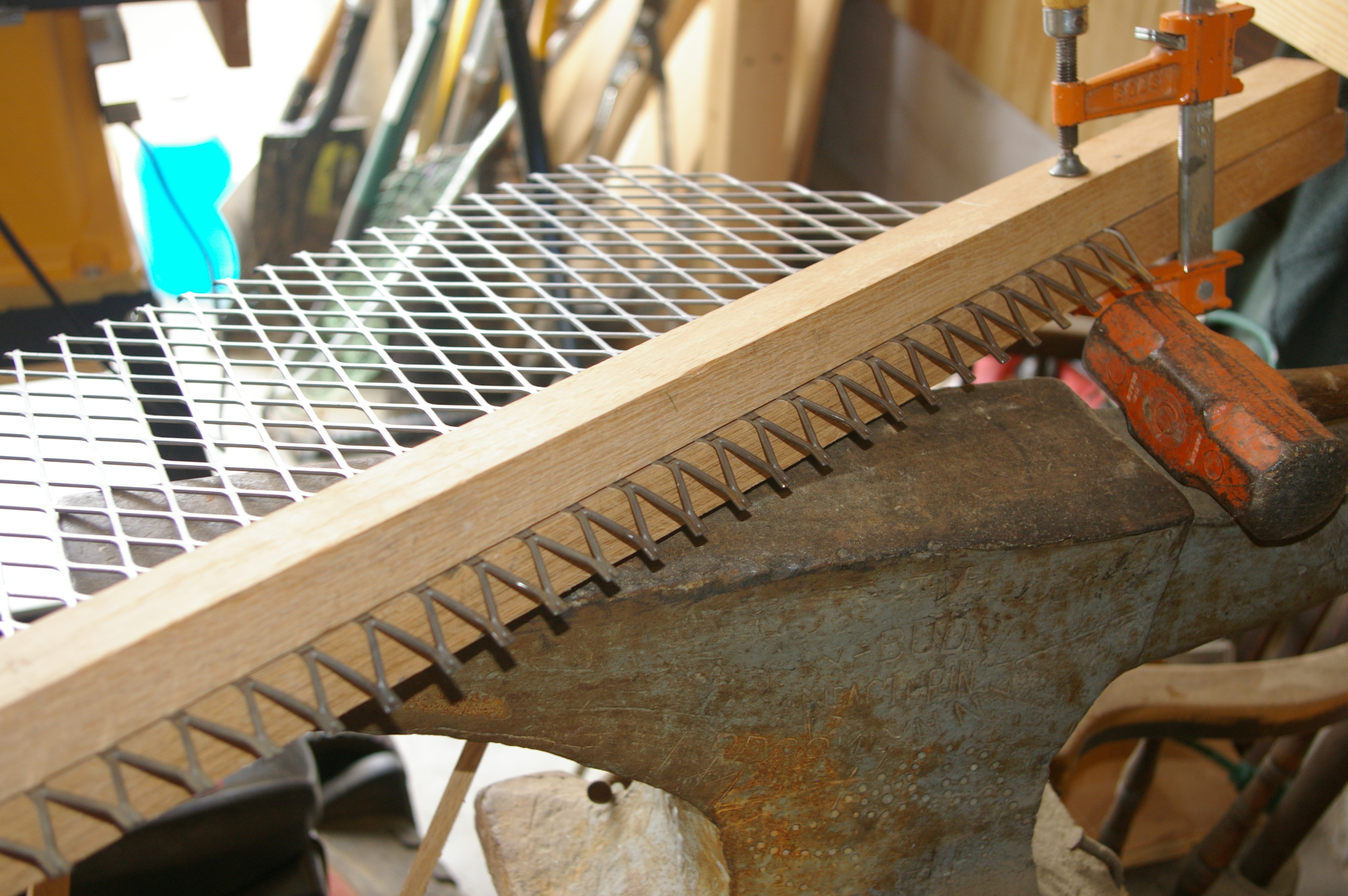 03 09 New Tray - Jig for bending sides - start bending.JPG