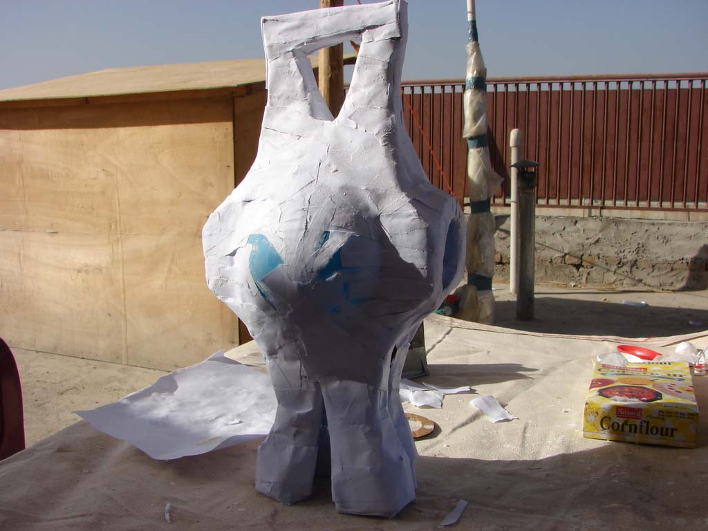 08Apply Papier Mache to Main Body13.JPG