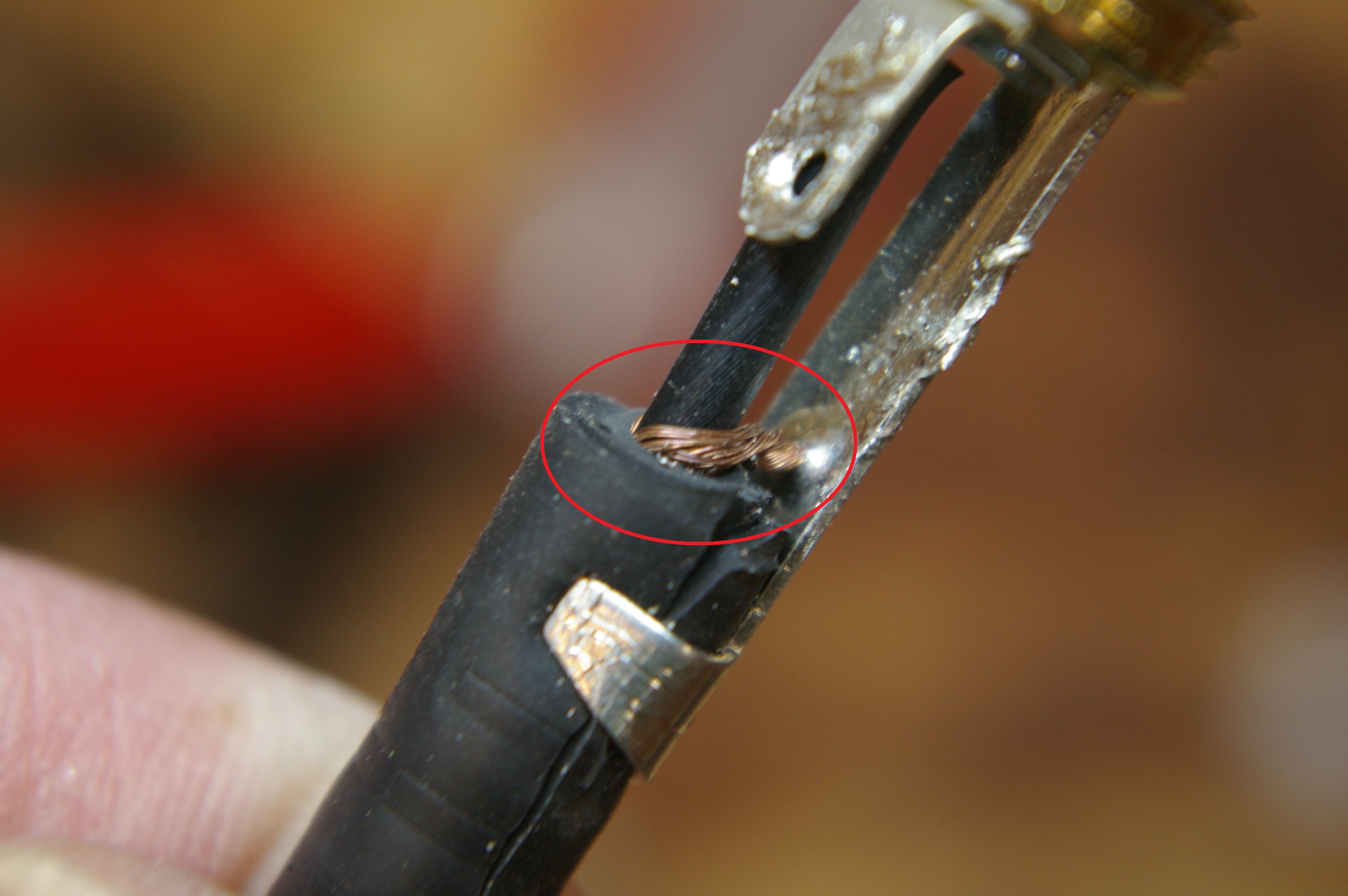 1 Broken Cable - 17 Check to see if the wire melted the sheath during soldering - test.jpg