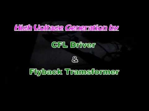 1 Inch Spark with CFL driver and Flyback transformer